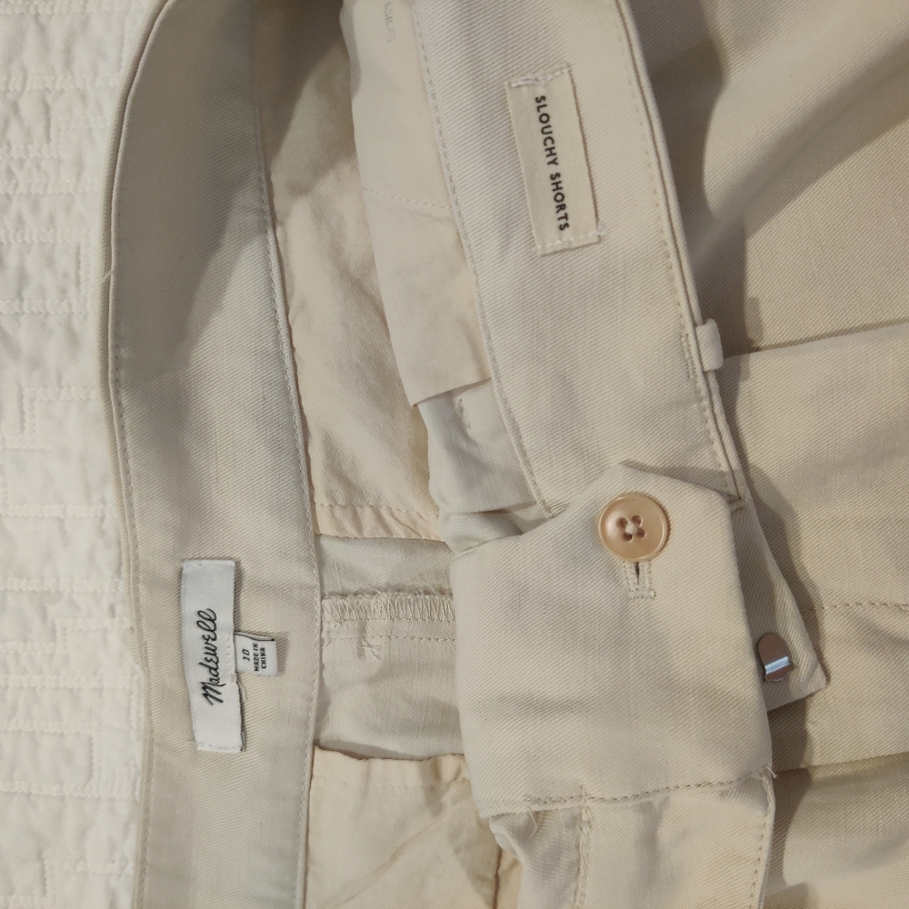 Madewell Women's Slouchy Shorts Khaki Size 10